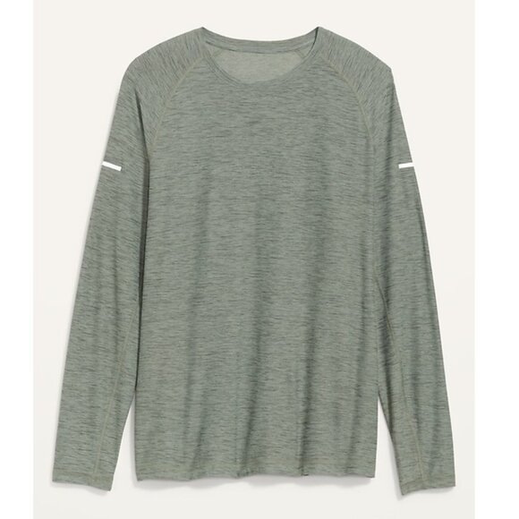 NWOT Old Navy Long-Sleeve Athletic Shirt – Sage Green Space Dye - Picture 1 of 3